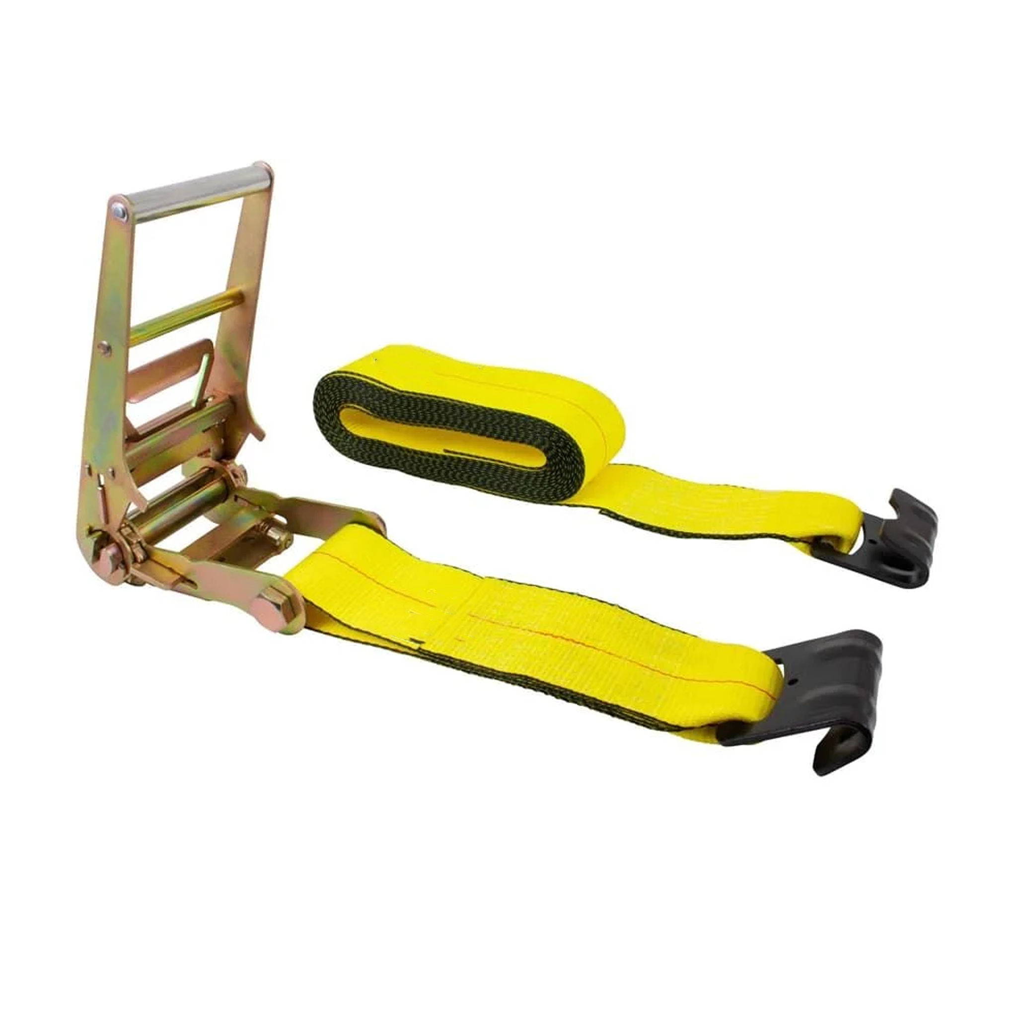 4 Pack) 4 x 30' Ratchet Straps w/flat hook, WLL 5,400 Trailer Tie Down - Yellow 4 Pack) 4 x 30' Ratchet Straps w/flat hook, WLL 5,400 Trailer Tie Down - Yellow