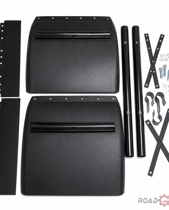 RoadGear Truck Quarter Fender – Black Poly, 24" x 24"
