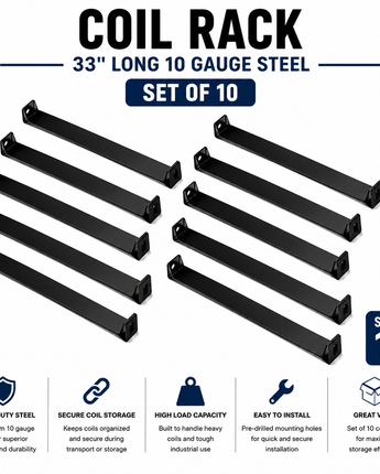 Coil Rack 33" Long 10 Gauge Steel – Set of 10