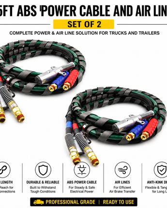 15ft ABS Power Cable and Air Lines - Set of 2